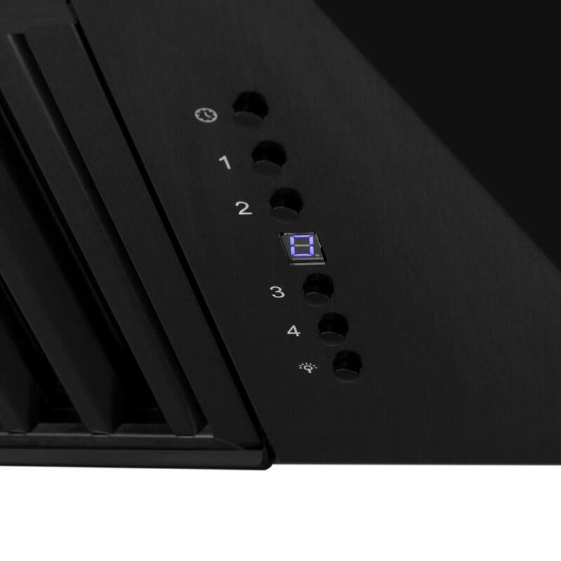 30 in. 400 CFM Convertible Wall Mount Range Hood Black Stainless Steel S7699