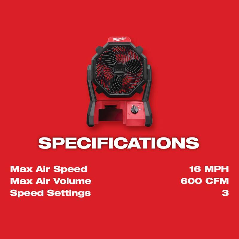 18-Volt Lithium-Ion Cordless Jobsite Fan L196666