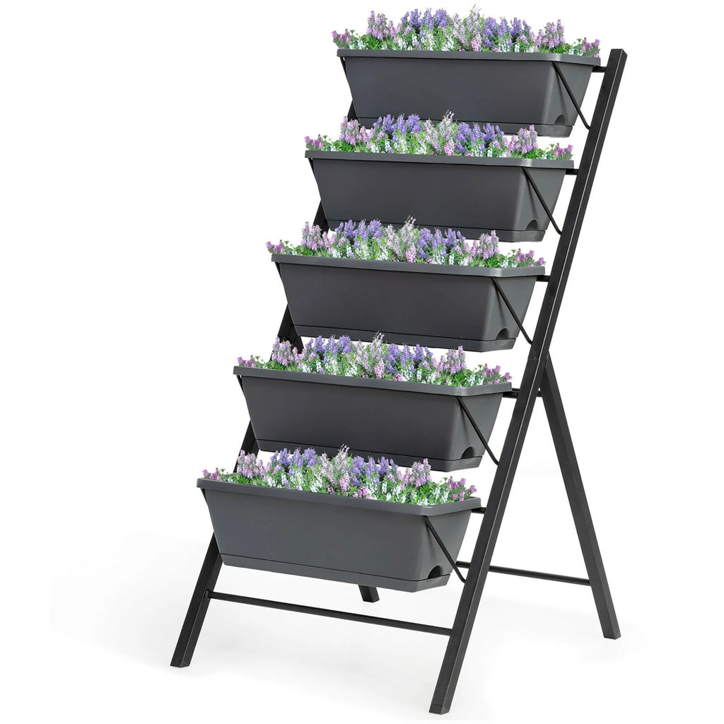 4 ft 5-Tier Vertical Raised Garden Bed Planter Box E1477