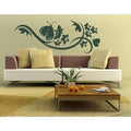 Dark Red 61in x 24in Floral Wall Decal Z318