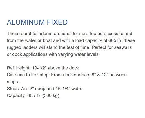 Weld Free Fixed Dock Ladder U800507
