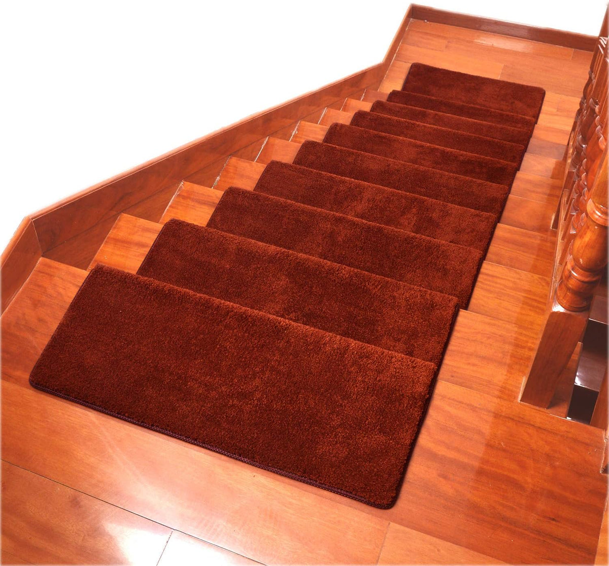 Grey Cotton Fiber Self-Adhesive Carpet Stair Treads Pack of 2 N634