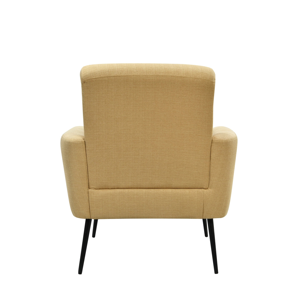 Yellow Upholstered Accent Chair with Metal Legs K48383