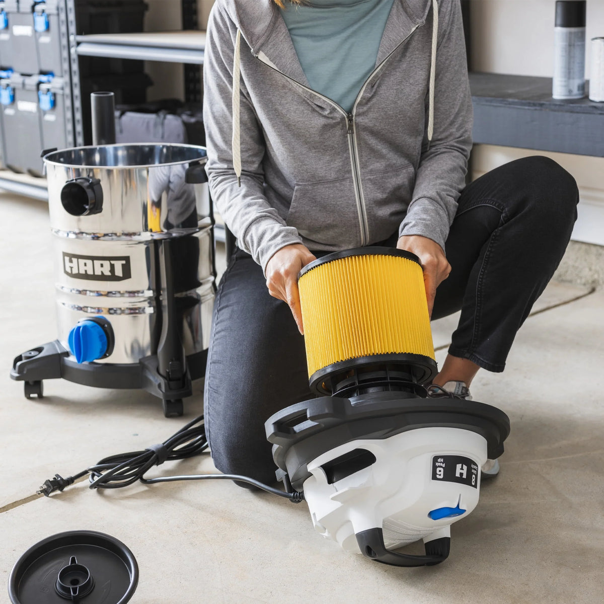 8 Gallon 6 Peak HP Stainless Steel Wet/Dry Vacuum E40737