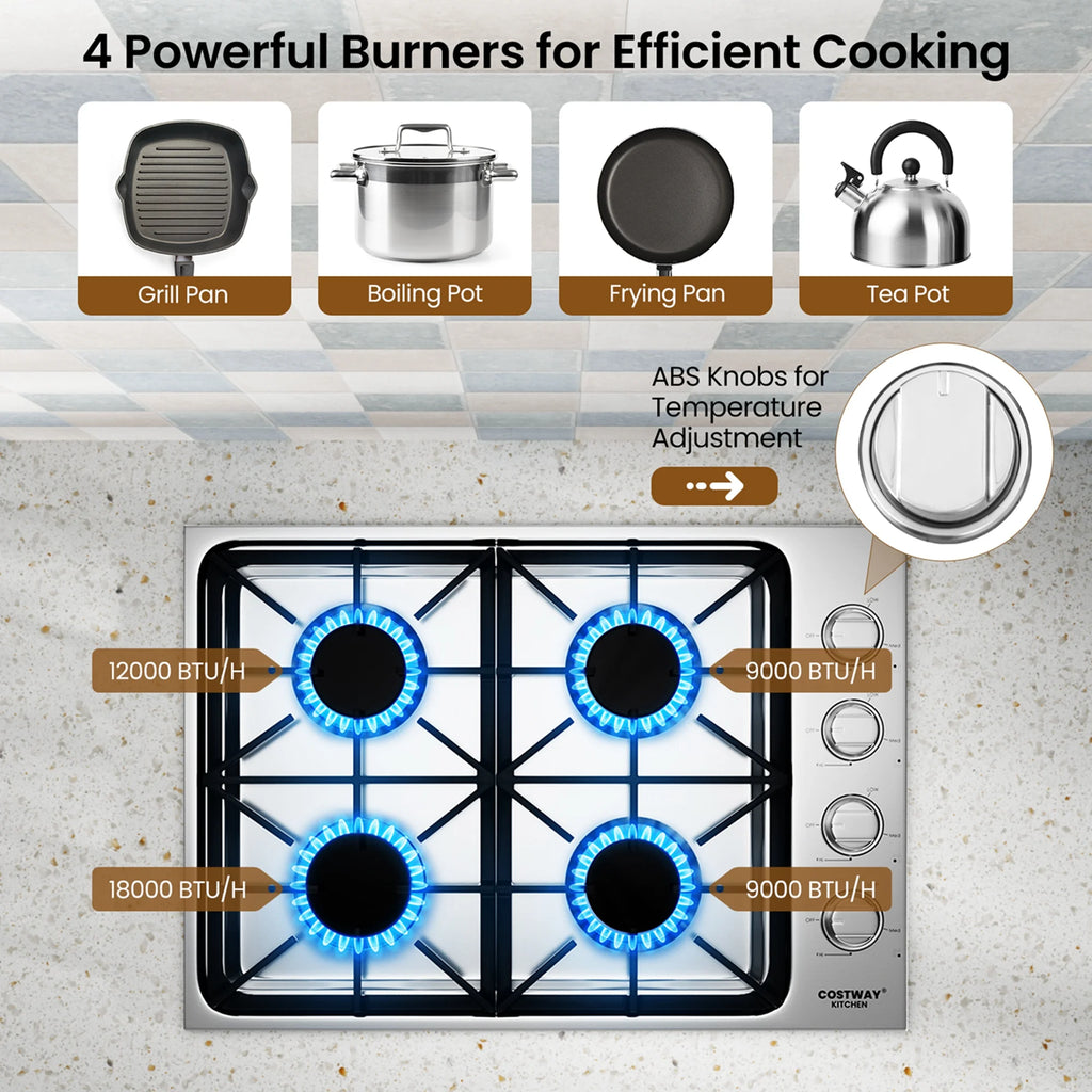 30 Gas Cooktop with 4 Sealed Burners K473723