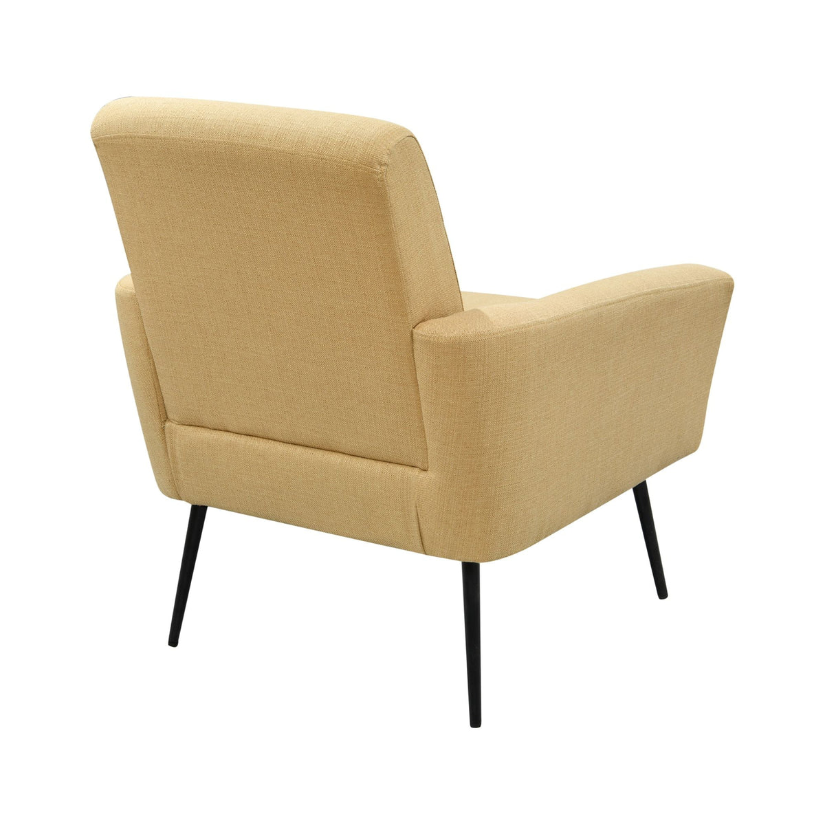 Yellow Upholstered Accent Chair with Metal Legs K48383