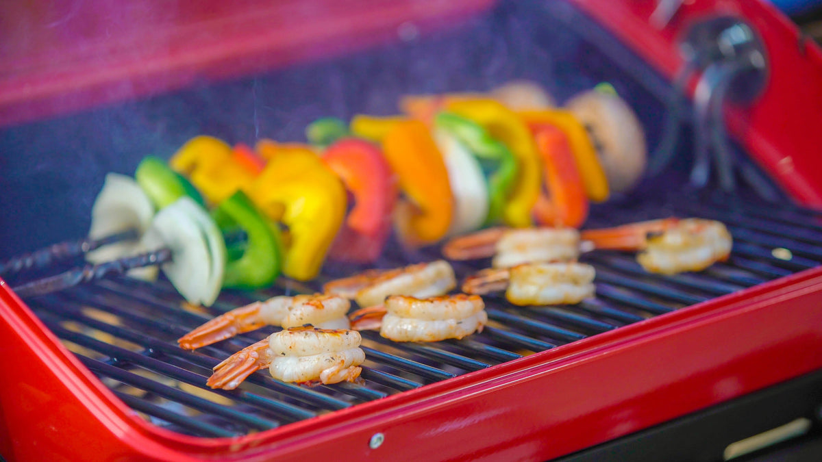 Electric Tabletop Steel Grill with 3-Position Element J8966