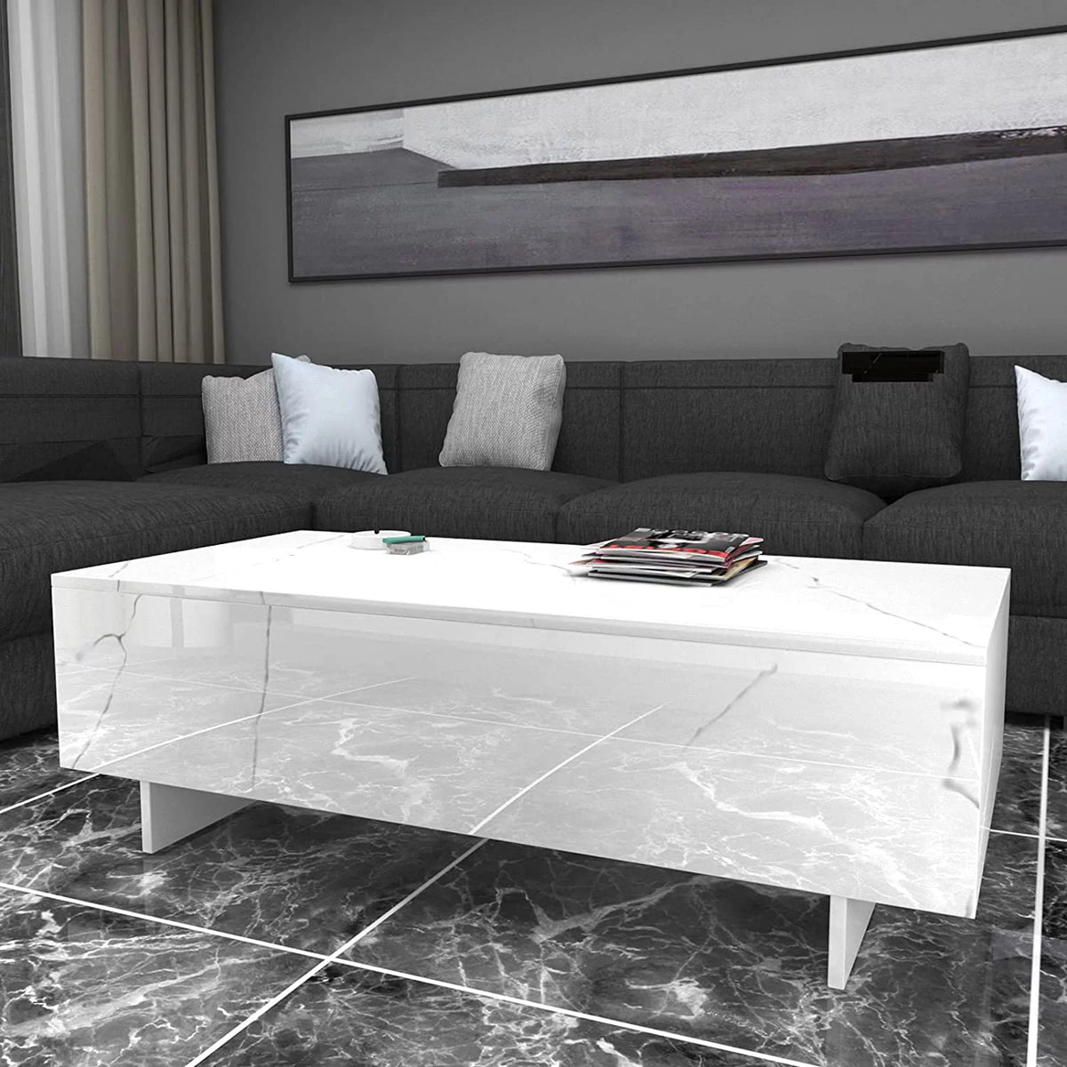 White High Gloss Coffee Table E185