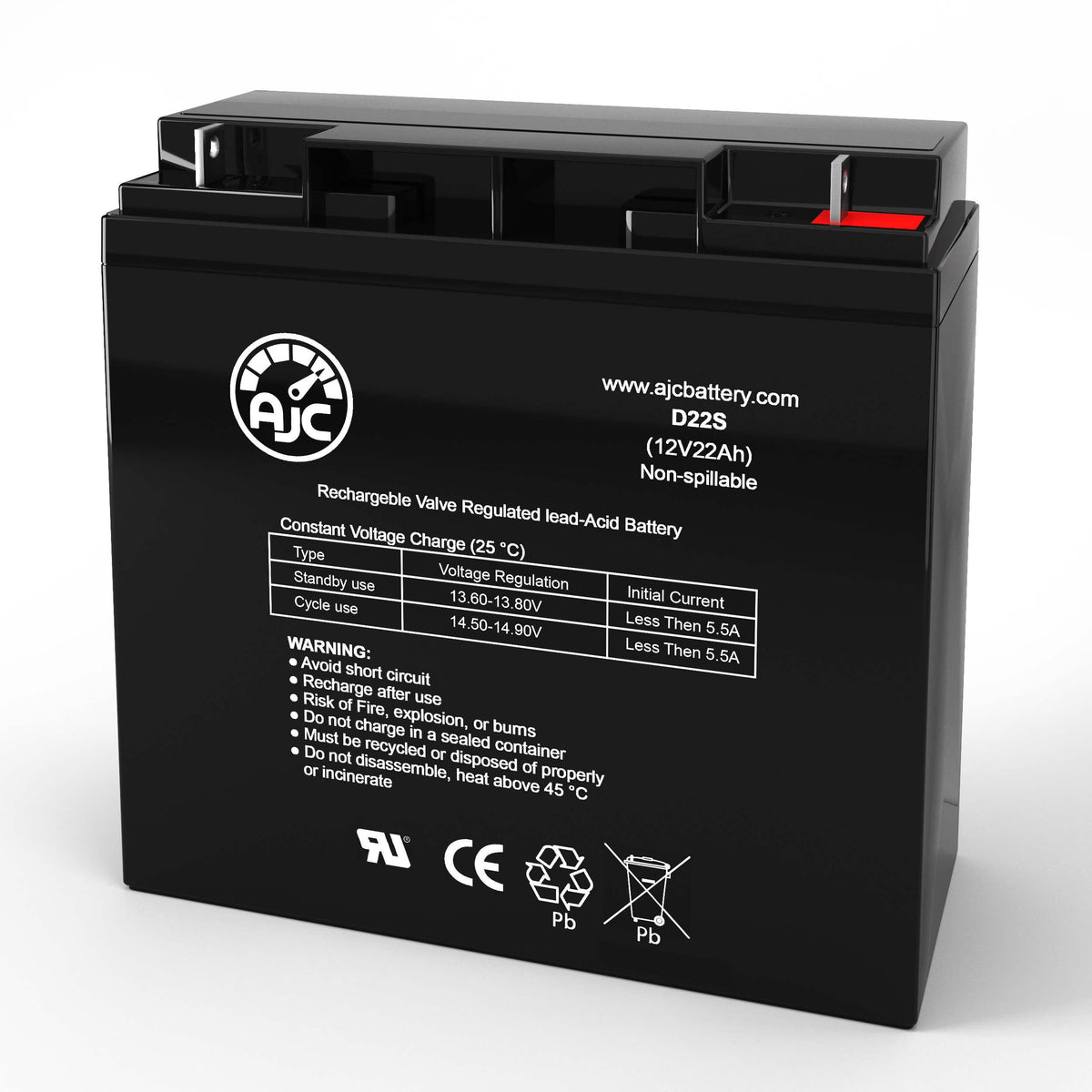 12V 22Ah Electric Scooter Battery S741621
