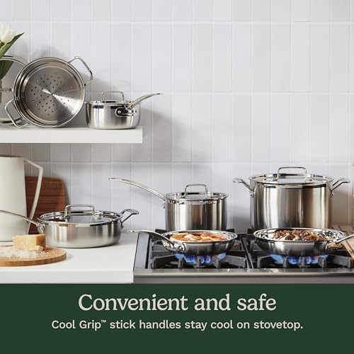 12 Piece Triple Ply Silver Cookware Set B39842