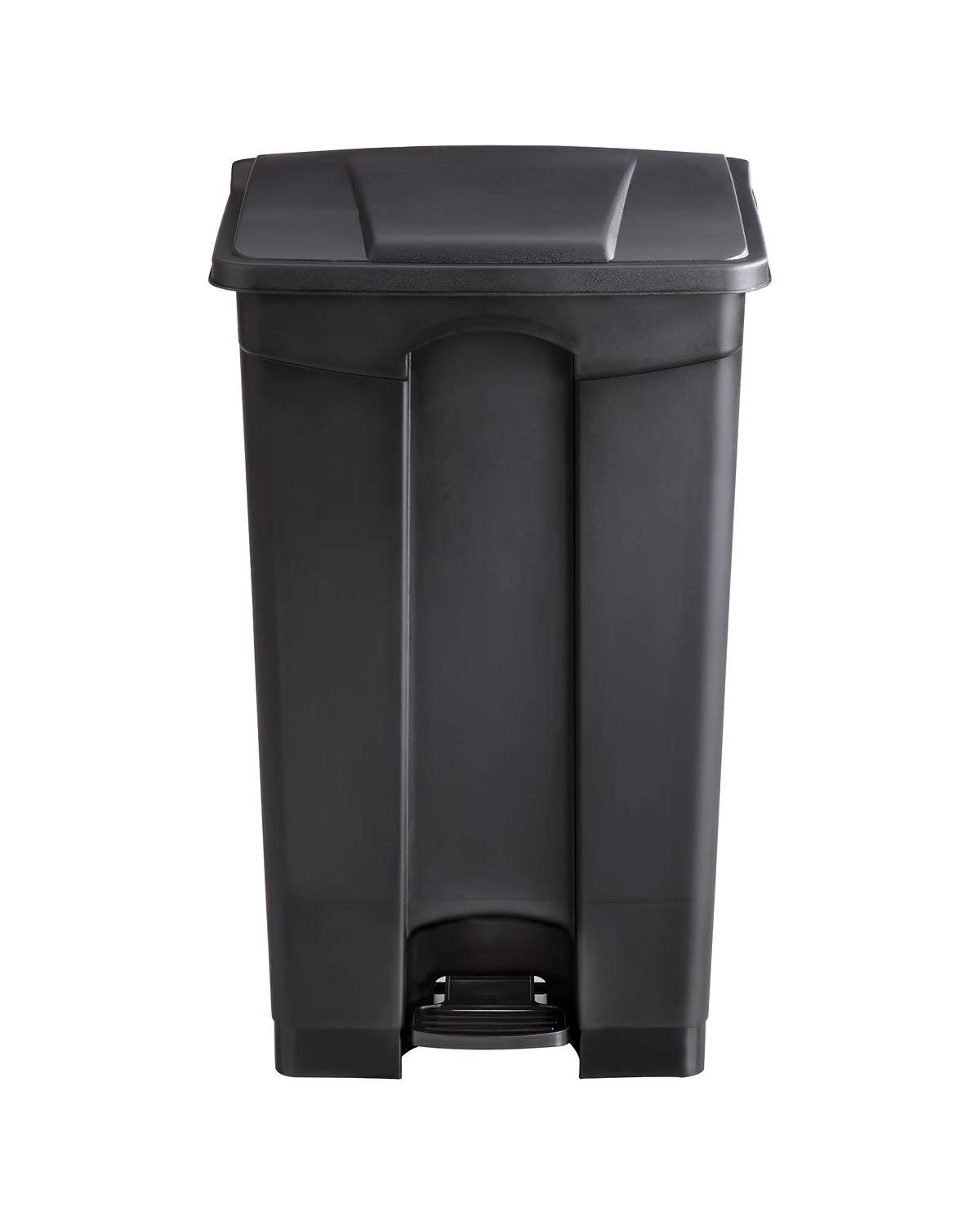 Tan Plastic Trash Can 23 Gal with Flip Lid and Foot Pedal M20109