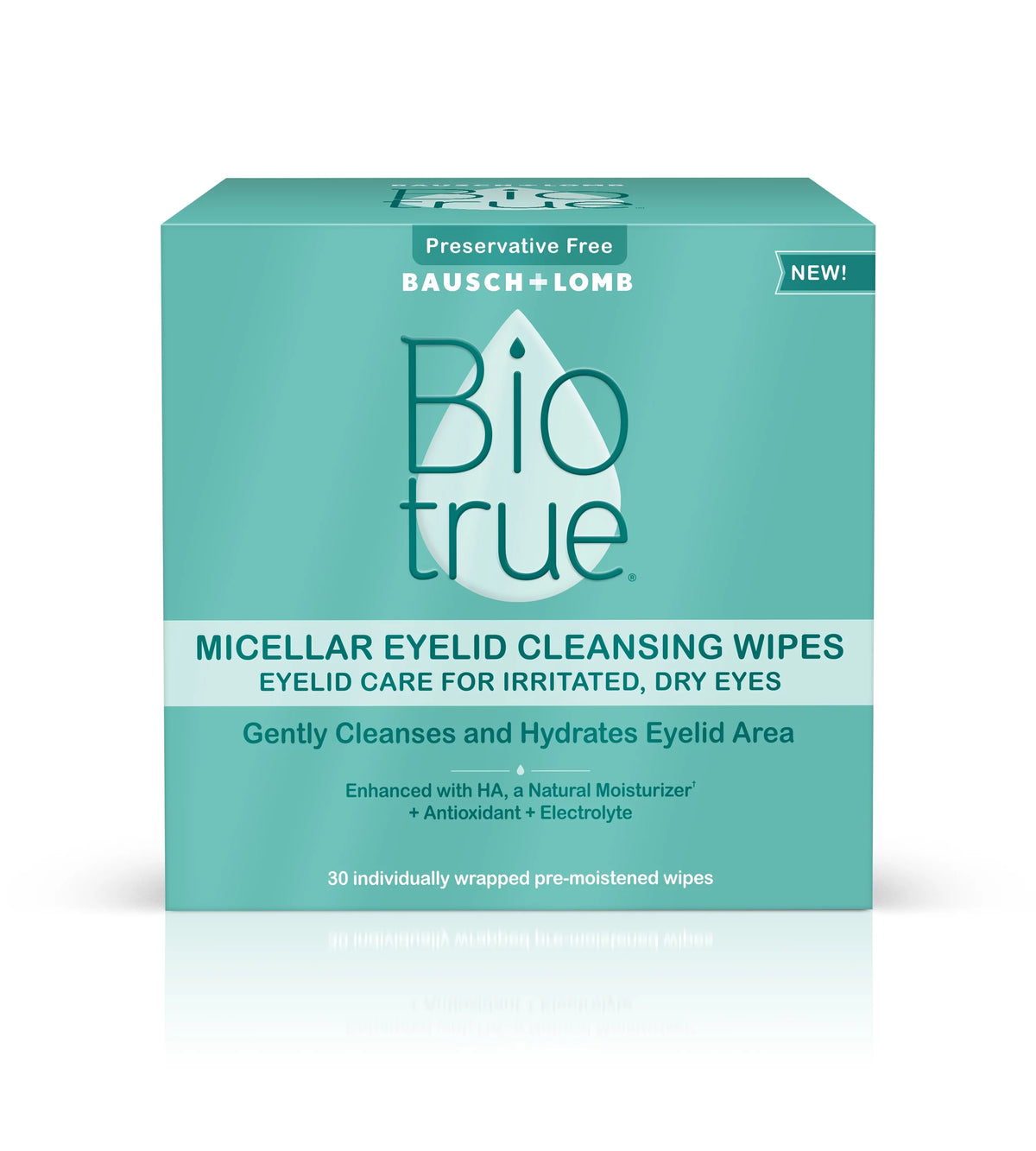Micellar Eyelid Cleansing Wipes, Preservative Free, Pack of 30 G3144