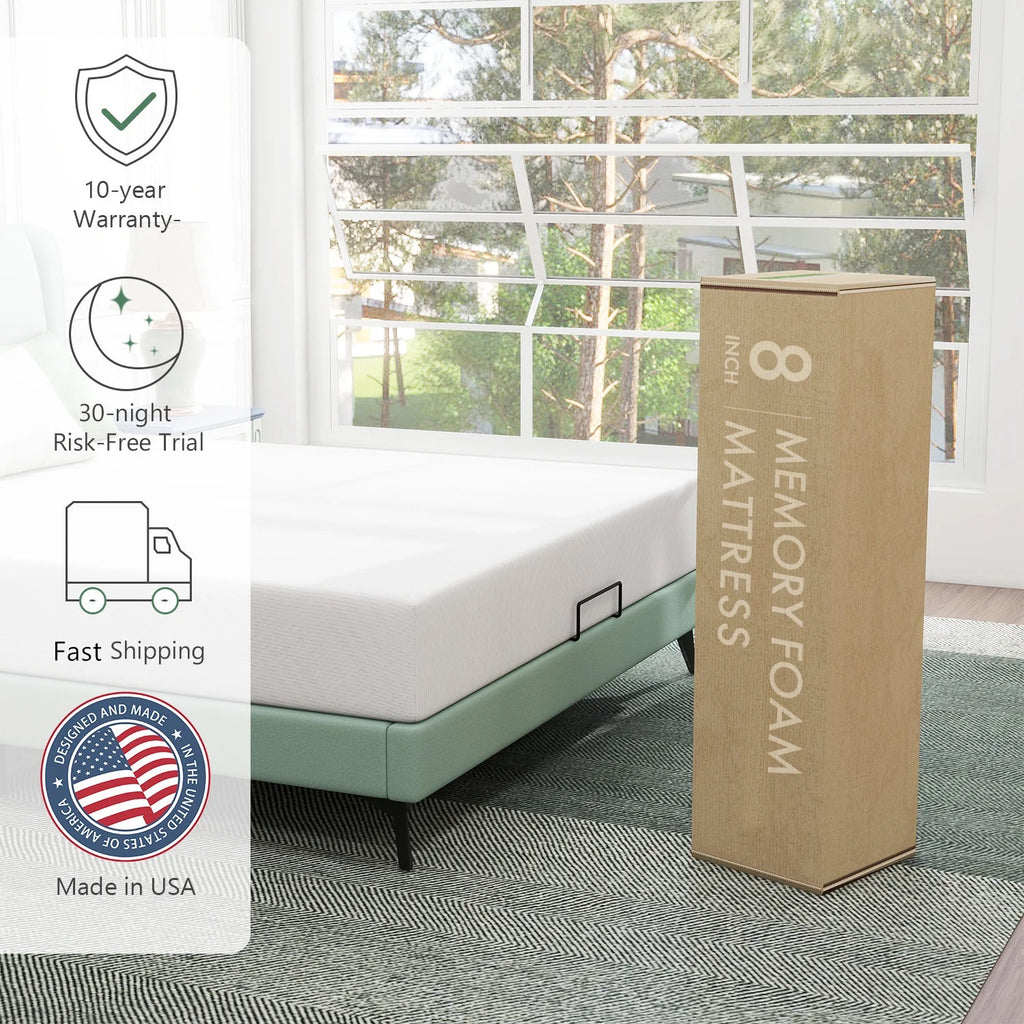 Queen Cooling Gel Memory Foam Medium Firm Mattress P7601