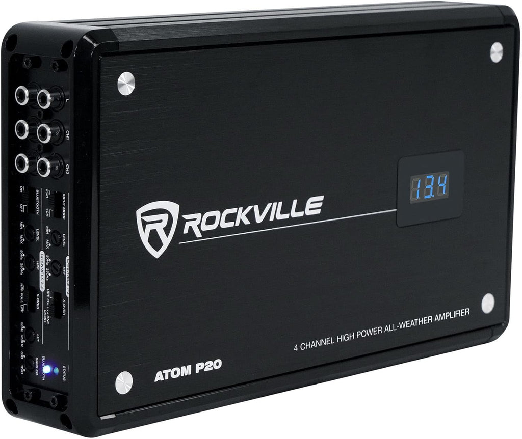 Black 4 Channel Bluetooth Amplifier with Volt Meter X78878
