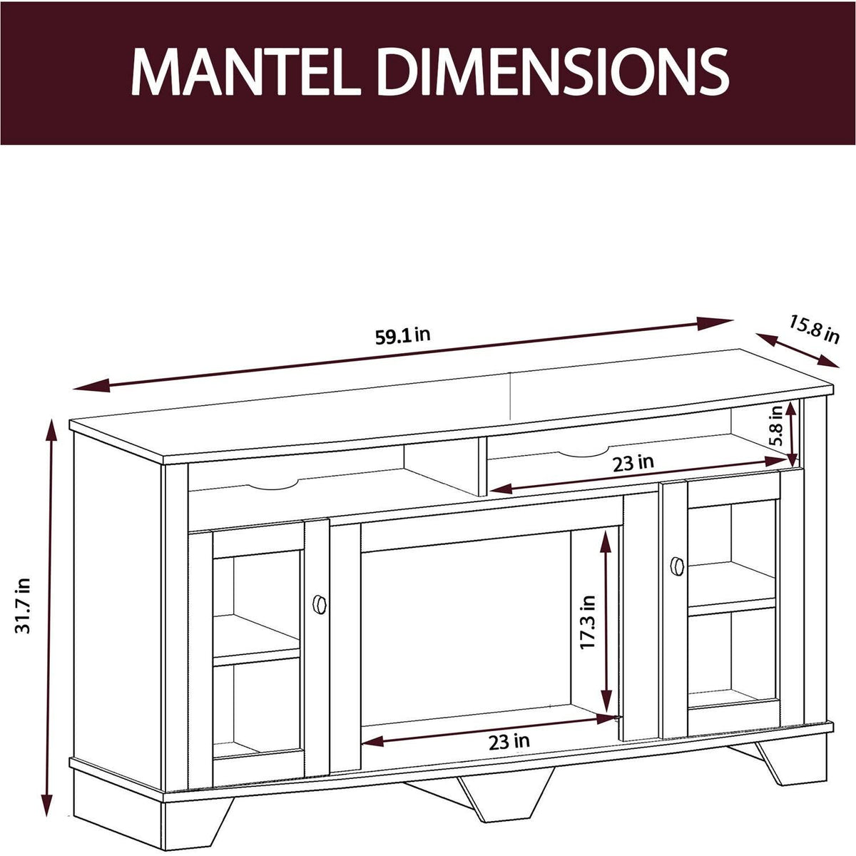 White Electric Fireplace with Entertainment Stand J7858