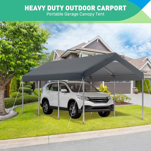 Gray Heavy Duty Carport Car Canopy S3949