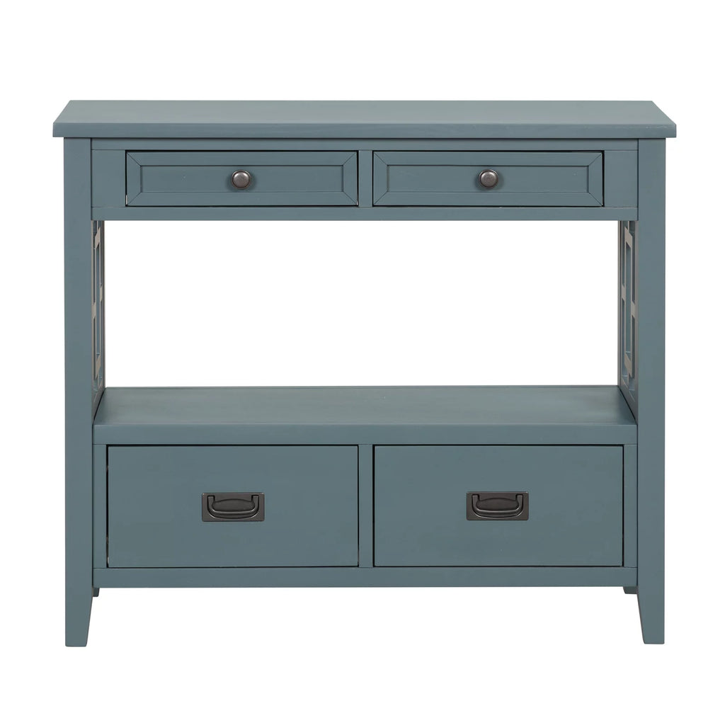 Blue Pine Wood Console Table F435