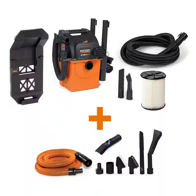 5 Gal. Portable Wet/Dry Shop Vacuum with Car Cleaning Kit G831