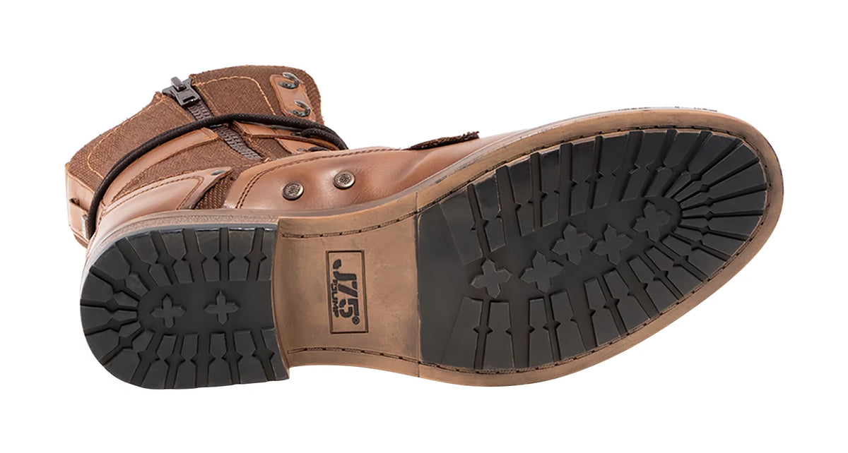 Light Weight Mid-calf Cap-toe Lace-up Combat Boots I516