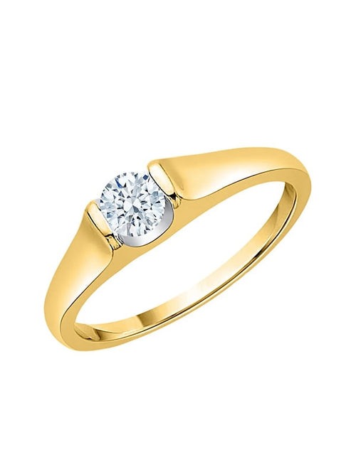 10K Gold Diamond Solitaire Engagement Ring Y4010