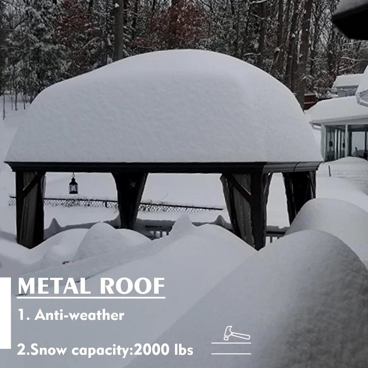 12 ft. W x 10 ft. D Aluminum Hardtop Gazebo O55504