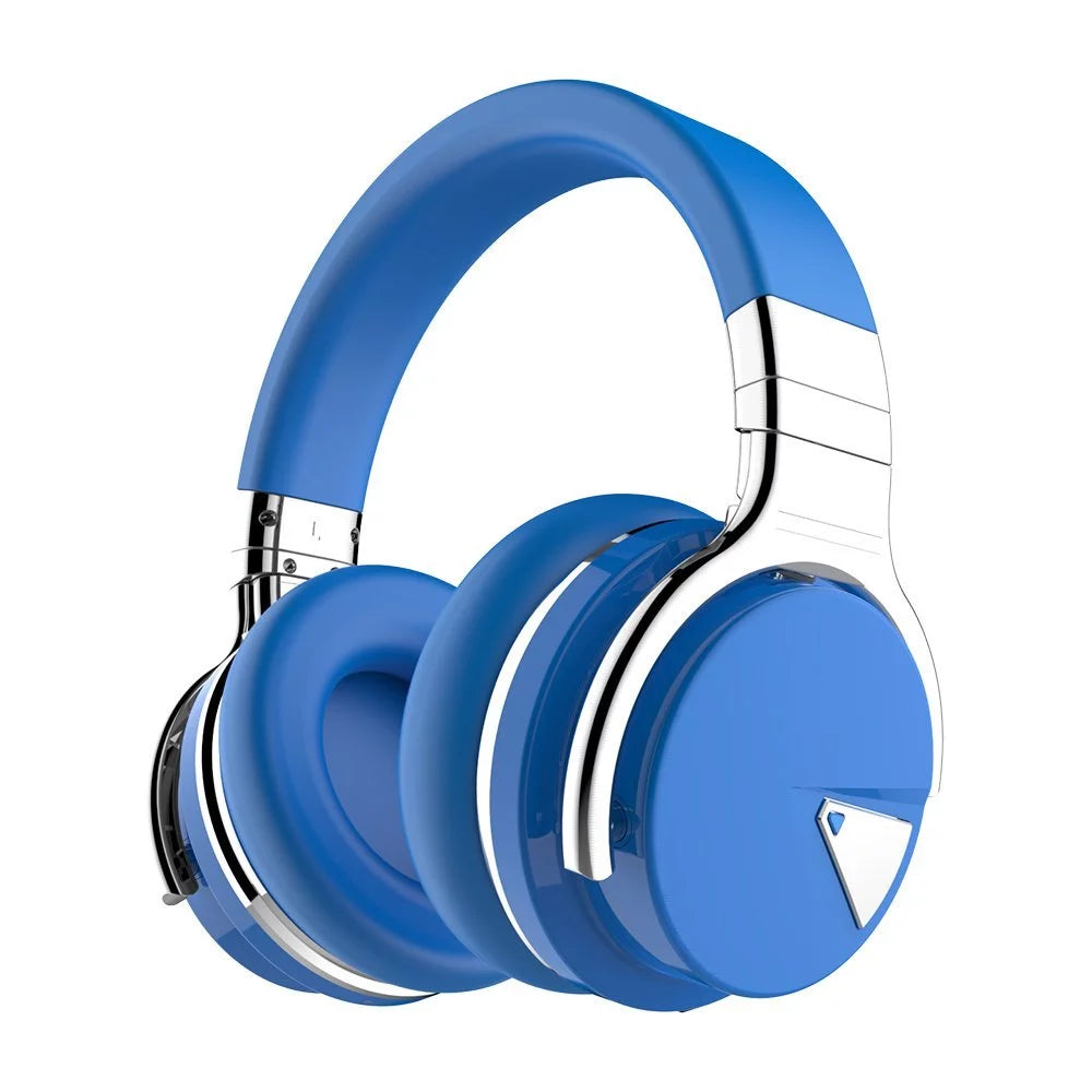 Active Noise Cancelling Bluetooth Headphones with Mic Deep Bass Wireless Over Ear (Black) Q27262