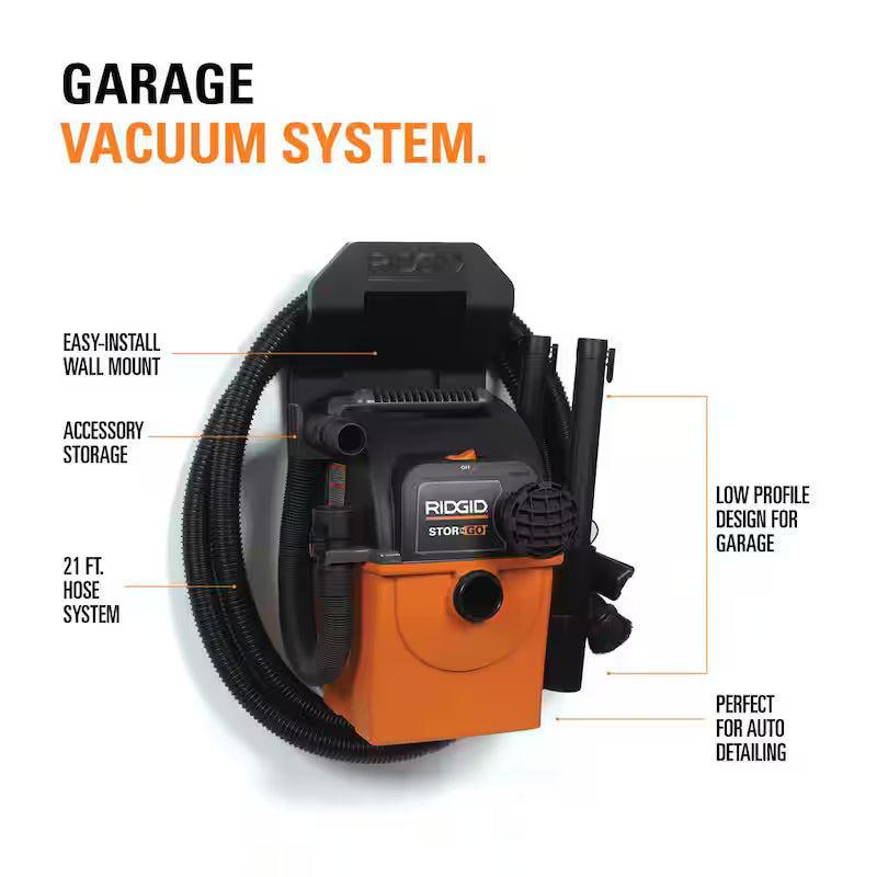 5 Gal. Portable Wet/Dry Shop Vacuum with Car Cleaning Kit G831