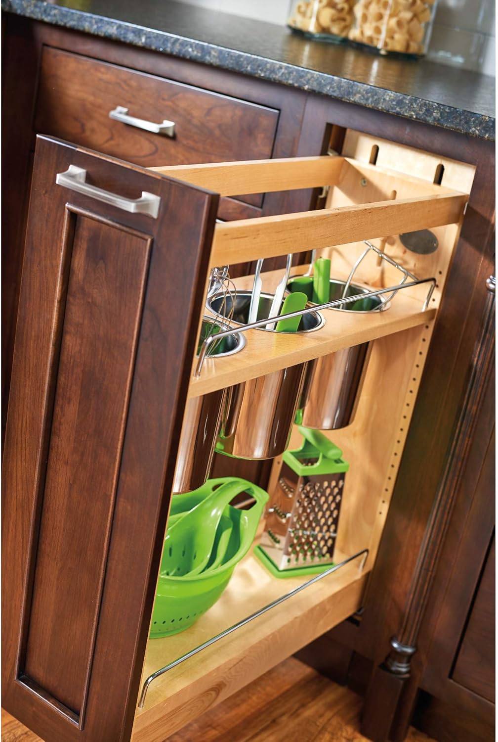 Kitchen Utensil Pull Out Cabinet Organizer with Soft-Close Slides M308160