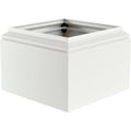 6 in. Textured Black Aluminum Column Capital and Base C405497