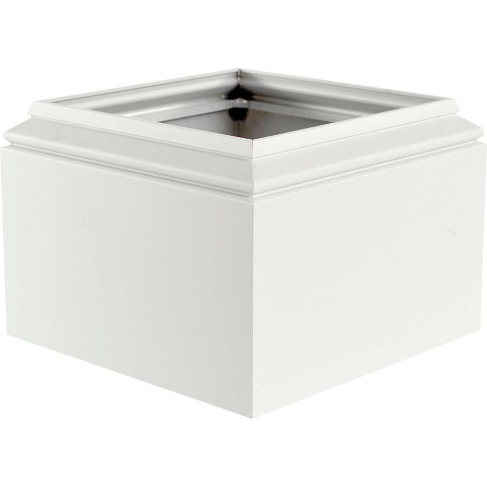 6 in. Textured Black Aluminum Column Capital and Base C405497