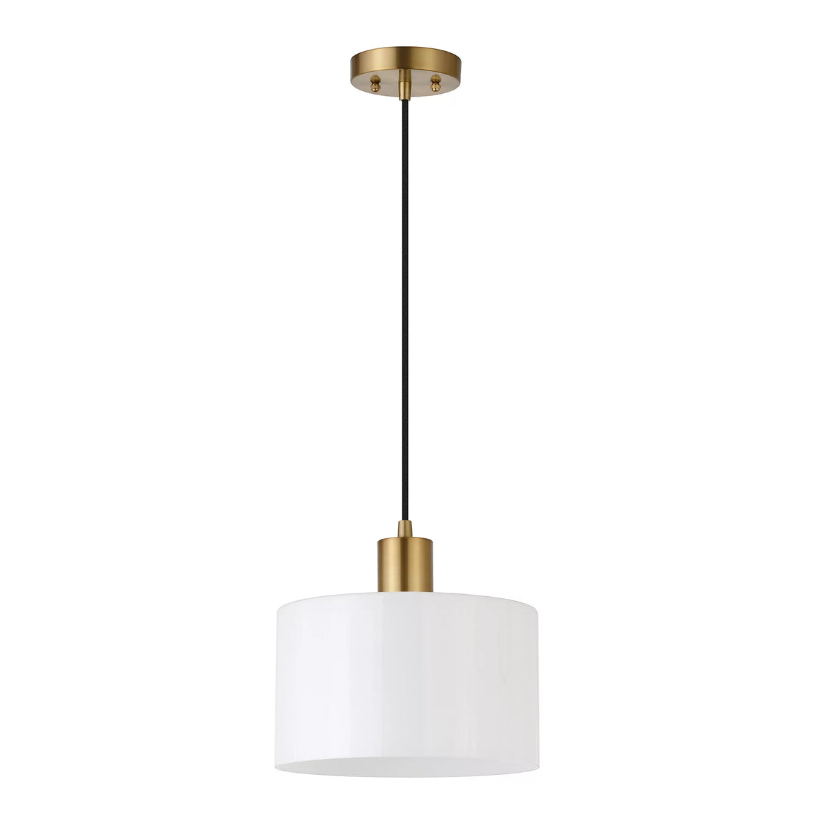 1-Light Pendant with Milk White Glass Shade J3545