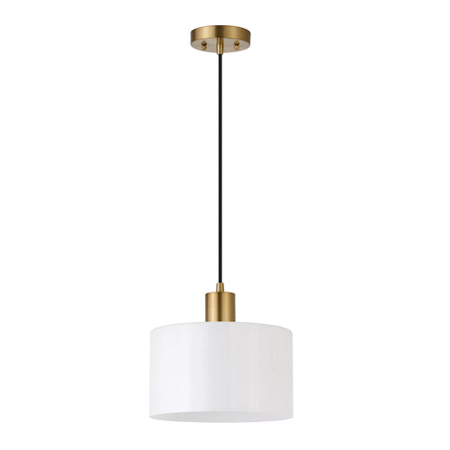 1-Light Pendant with Milk White Glass Shade J3545