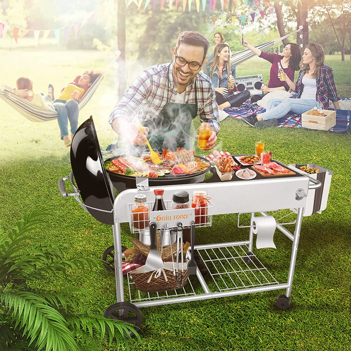 Grill Stand Cart for Charcoal Grills R22093