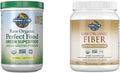 Super Greens Powder Smoothie & Mix, Probiotics & Digestive Enzymes & Fiber Supplement, Raw Organic Fiber Powder, 30 Servings N389