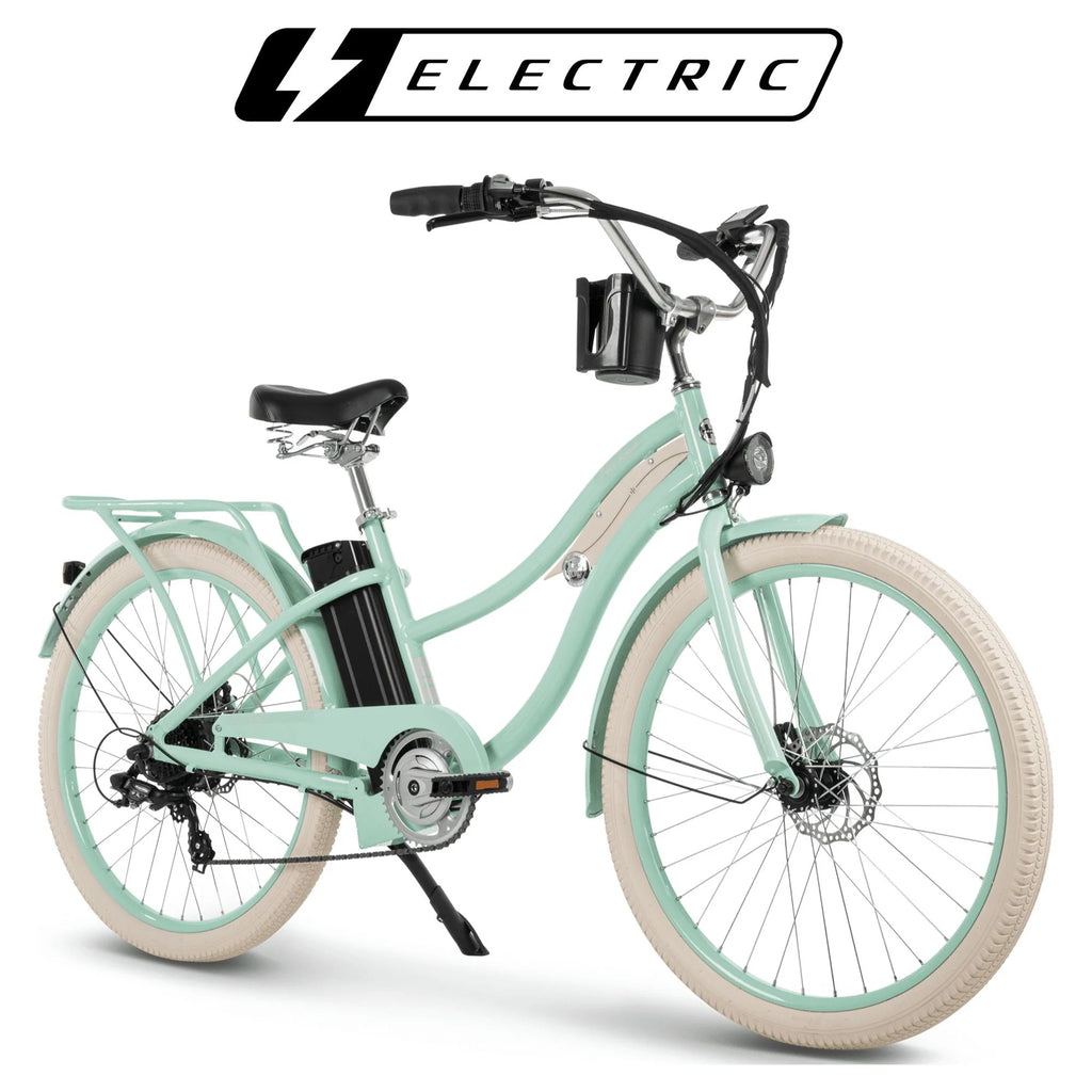 Mint Green 26-in 7-Spd Electric Cruiser Bike M2938