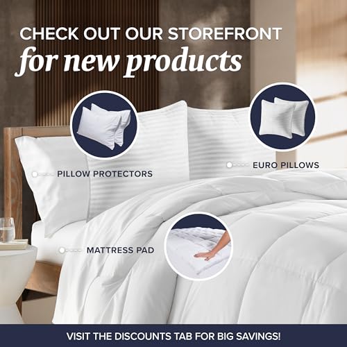 Standard/Queen Size Set of 2 Down Alternative Bed Pillows I826