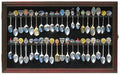 Mahogany Finish 40 Souvenir Spoon Display Case L245821