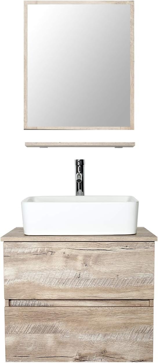 24 Wall Mounted Bathroom Vanity, 2 Drawers P63301
