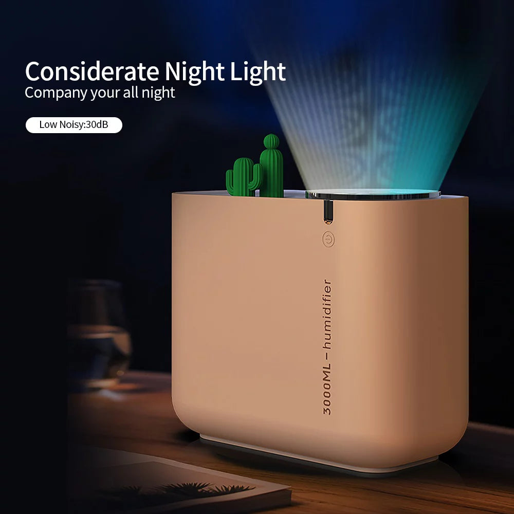 Orange Ultrasonic Humidifier 3L Water Tank T910