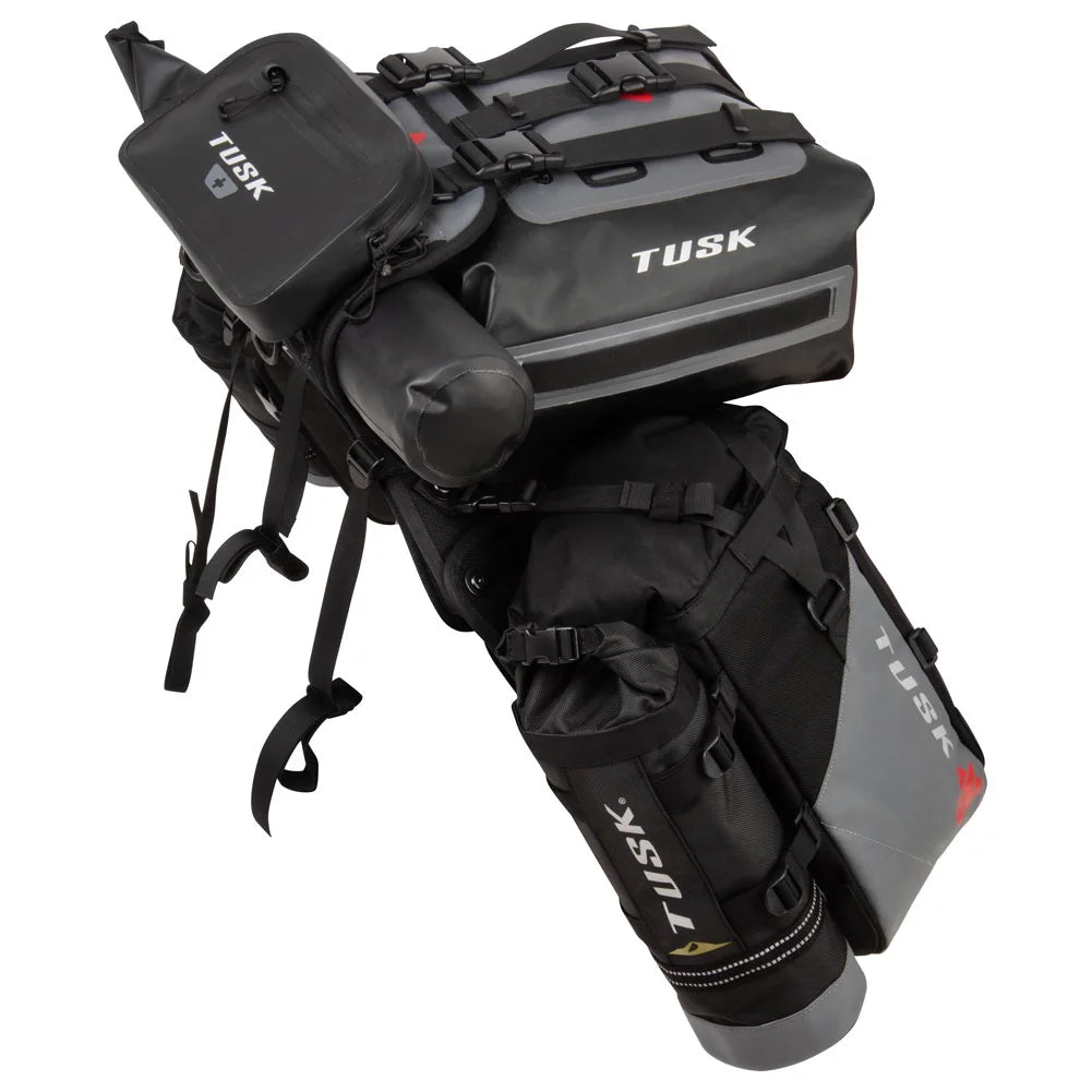 Rackless Luggage System with Small Dry Duffel and Large Bottle Holders Standard Heat Shield B7075