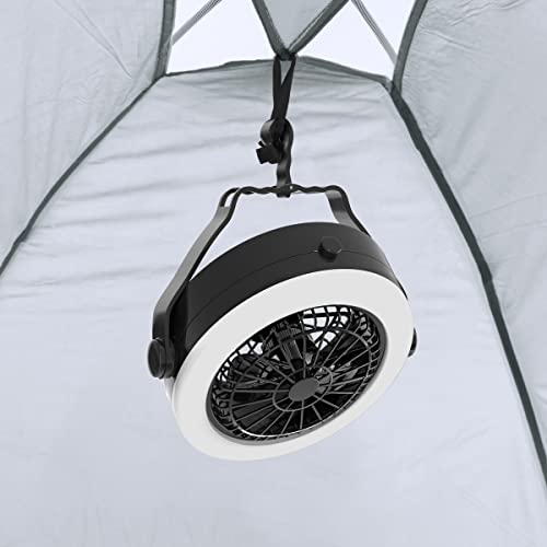 2-in-1 Camping Lantern with Fan Set of 2 Portable Rechargeable K760