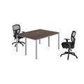 Double Desk, Face To Face, 30"H x 66"W x 29-1/2"D, Driftwood S812318
