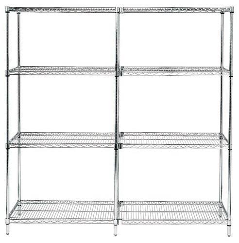 86 inch Wire 4-Shelf Add-On Unit in Chrome Finish J8819