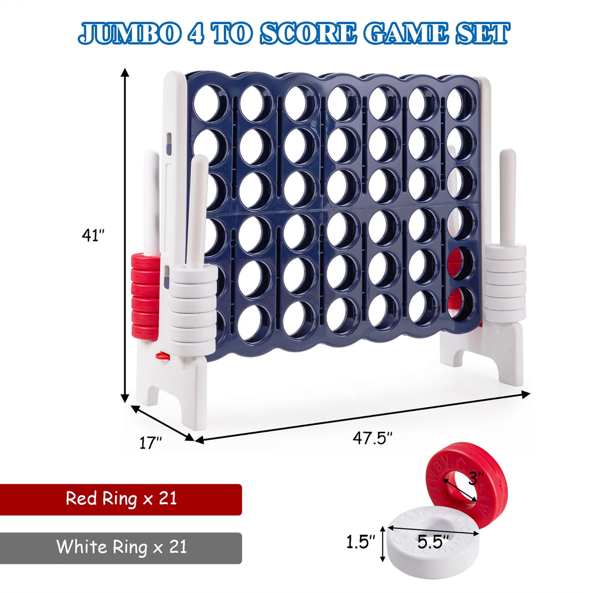 Jumbo 4-to-Score 4 in A Row Giant Game Set A921