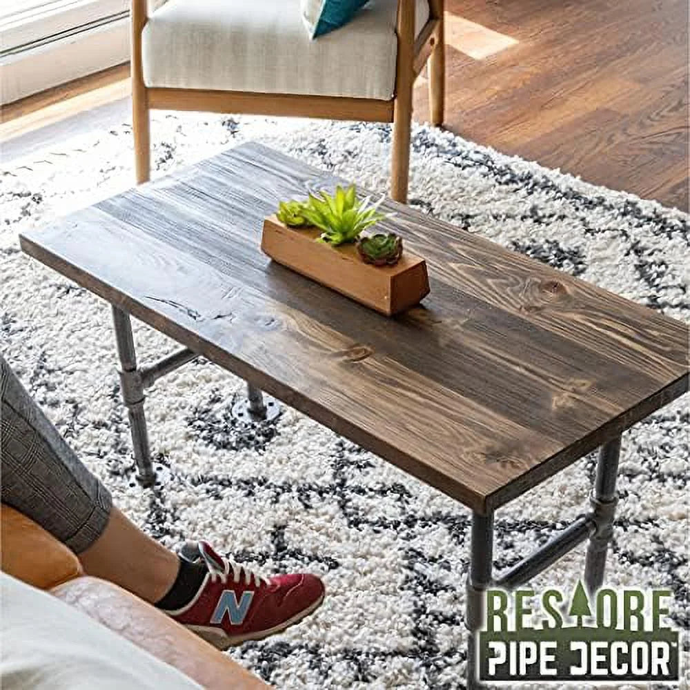 Solid Wood Coffee Table Top 18 in. x 36 in. x 1.25 in. Reclaimed Pine Y756