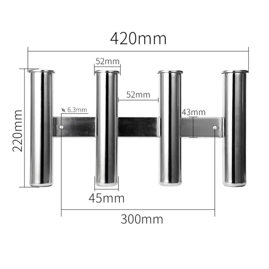 4 Tubes Boat Fishing Rod Holder L344666