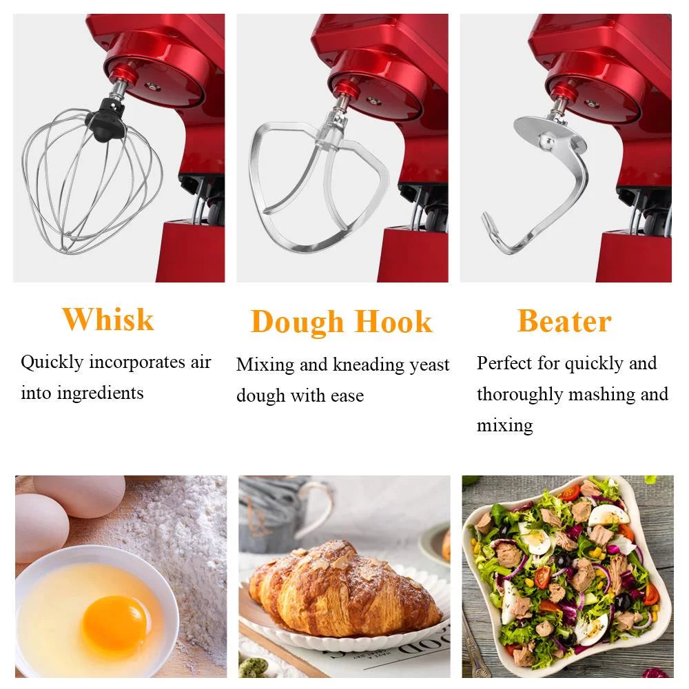 7L 660W Mixing Pot With Handle Red Q52794