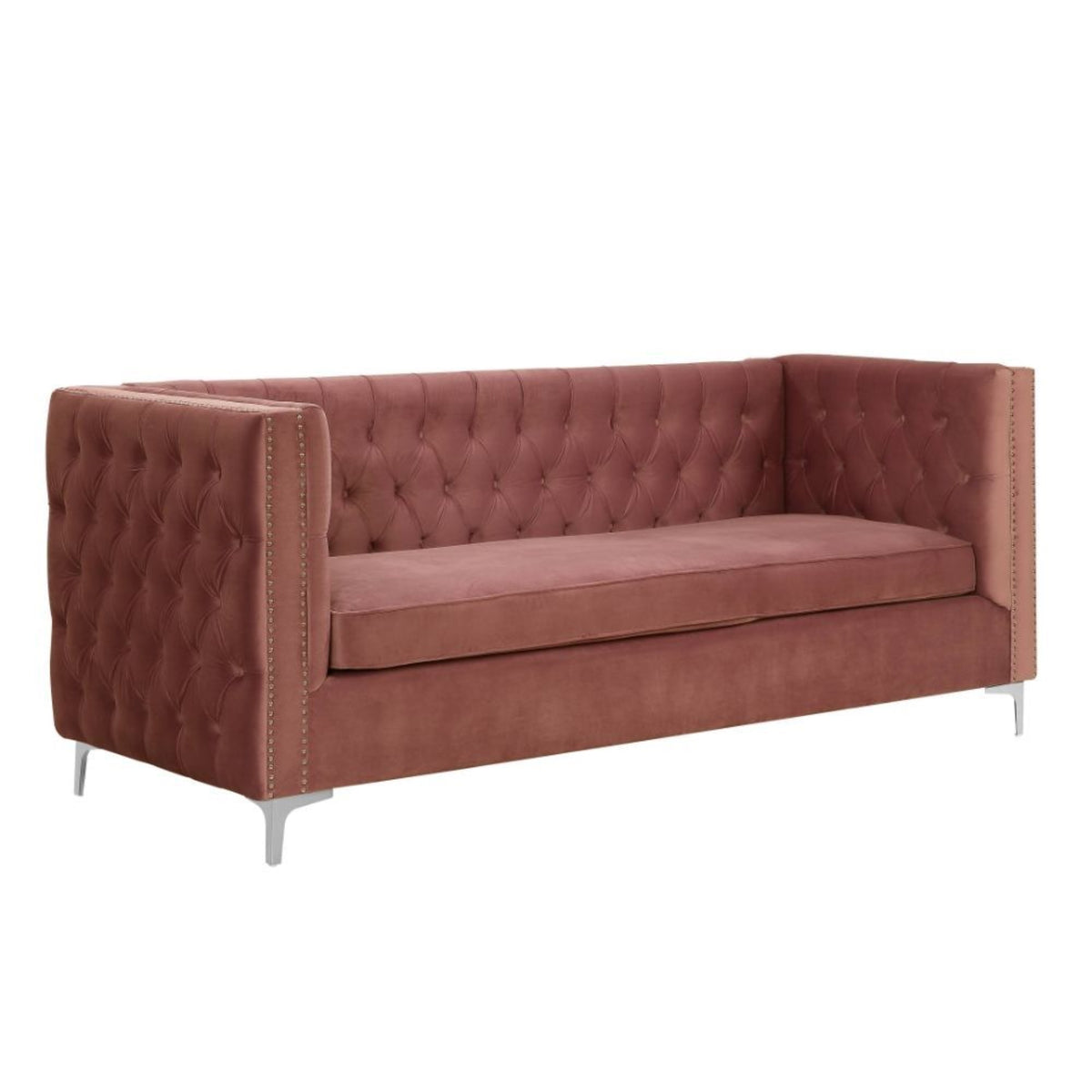 Coral Velvet Sectional Sofa E8548
