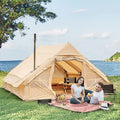 Inflatable Camping Tent with Pump, 4-6 Person Waterproof Cotton Tent I796627