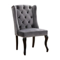 Gray Velvet Dining Chair Set of 2 O4161